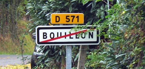 Bouillon sign Manche Normandy 