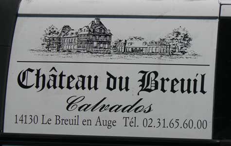 Chateau du Breuil  sign Normandy 
