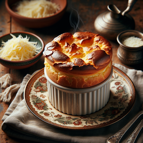 A cheese souffle