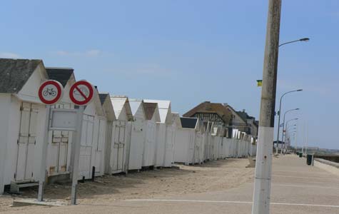 Langrune sur Mer beach hut France Calvados  Normandy 